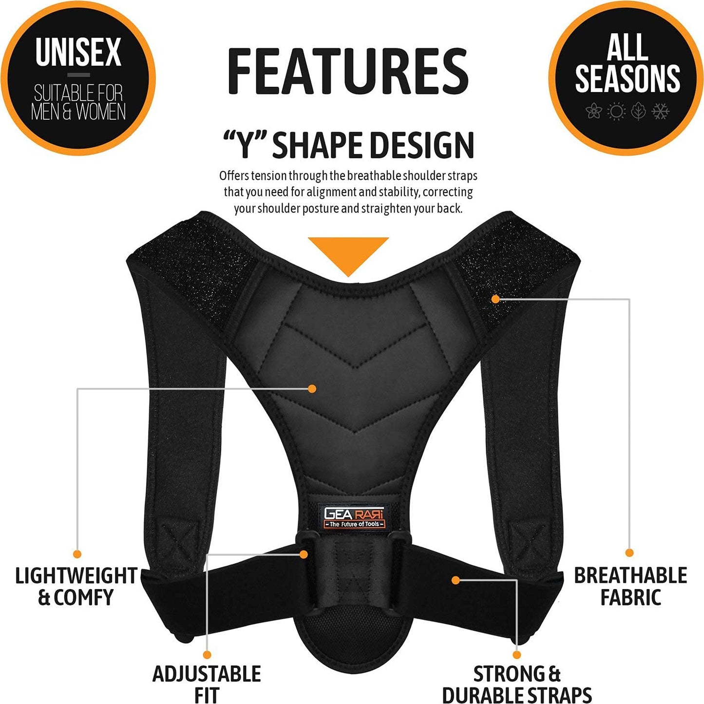 Posture Corrector for Men and Women, Upper Back Brace for Clavicle Support, Adjustable Back Straightener Belt and Providing Pain Relief from Neck, Back & Shoulder SMALL