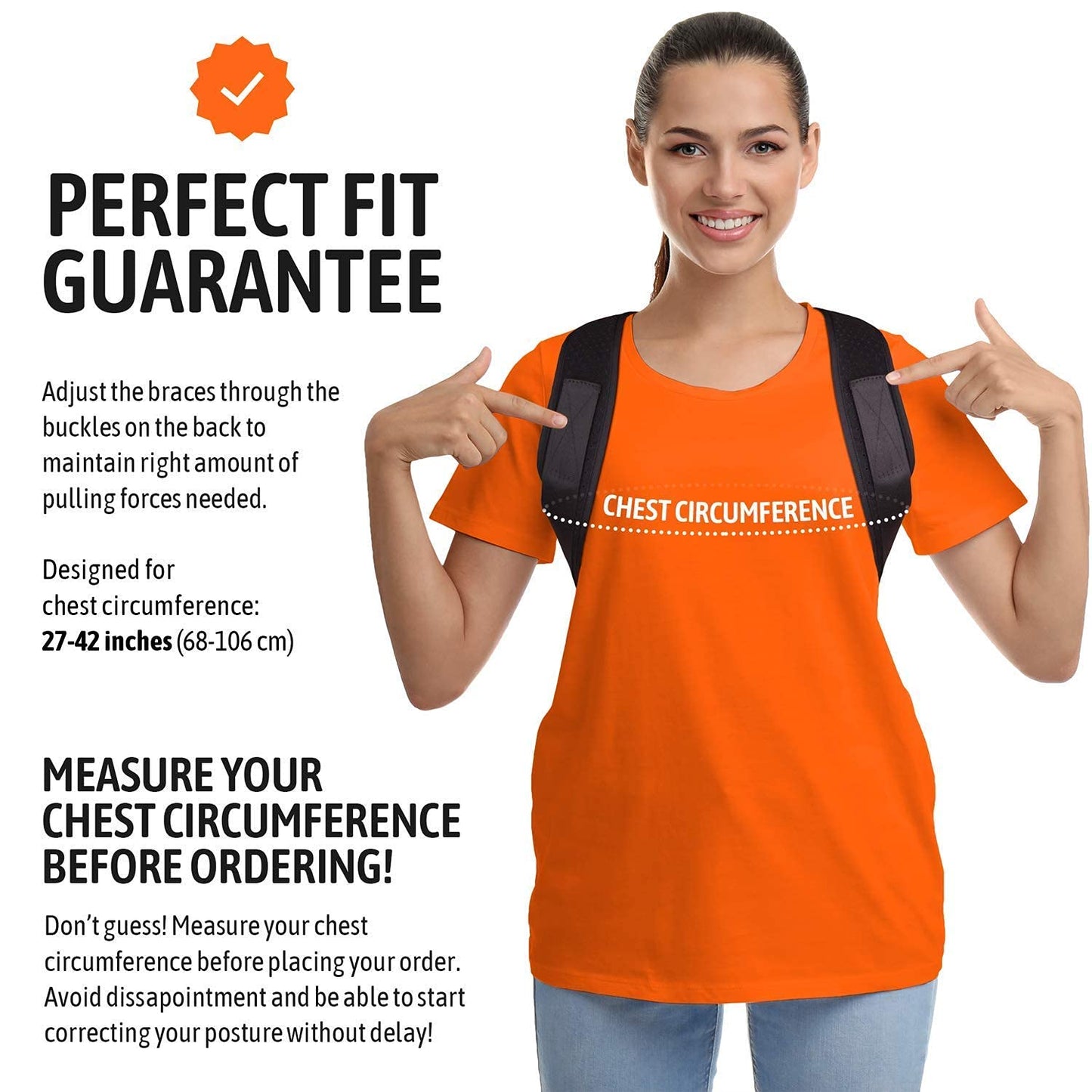 Posture Corrector for Men and Women, Upper Back Brace for Clavicle Support, Adjustable Back Straightener Belt and Providing Pain Relief from Neck, Back & Shoulder SMALL