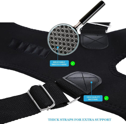 Thoracic Back Brace Posture Corrector- Magnetic Lumbar Back Support Belt-Back Pain Relief, Improve Thoracic Kyphosis, for Lower and Upper Back Pain Men & Women (Black, Large)
